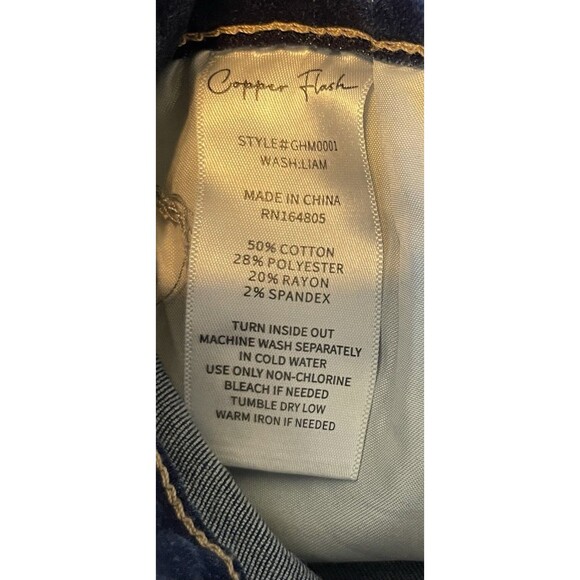 Copper Flash Jeans Curvy Ankle Skinny Midrise Stretch Women’s Size 16 - Picture 6 of 12